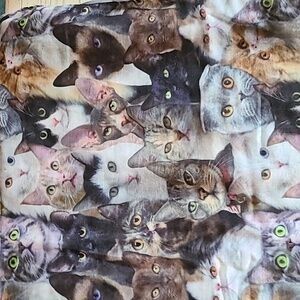 NWT Huge Cat Collage Wrap Scarf!